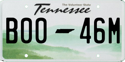 TN license plate B0046M