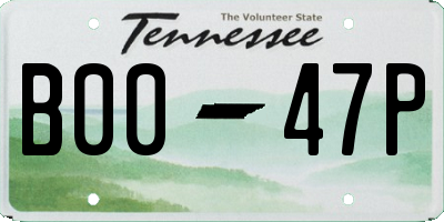 TN license plate B0047P