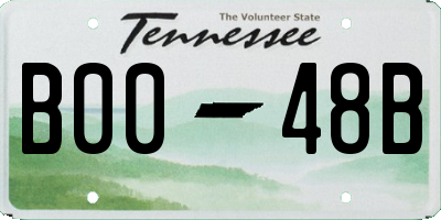 TN license plate B0048B