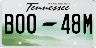 TN license plate B0048M