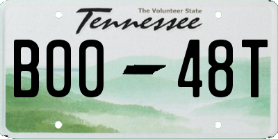 TN license plate B0048T