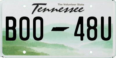 TN license plate B0048U