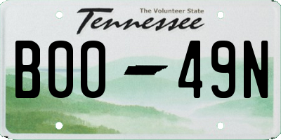 TN license plate B0049N
