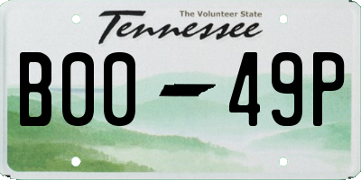 TN license plate B0049P