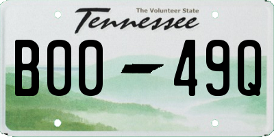 TN license plate B0049Q