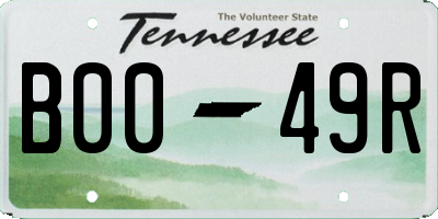 TN license plate B0049R