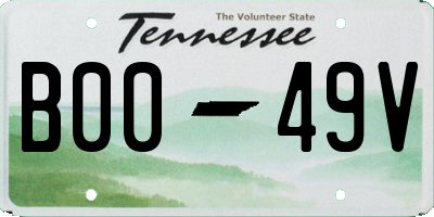 TN license plate B0049V