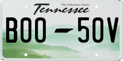 TN license plate B0050V