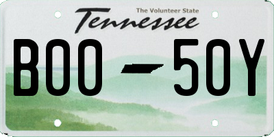 TN license plate B0050Y