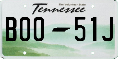 TN license plate B0051J