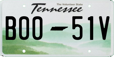 TN license plate B0051V