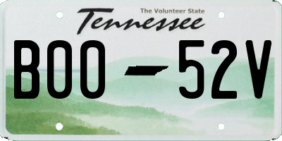 TN license plate B0052V