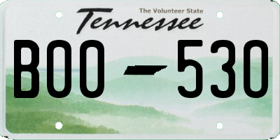 TN license plate B0053O