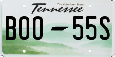 TN license plate B0055S