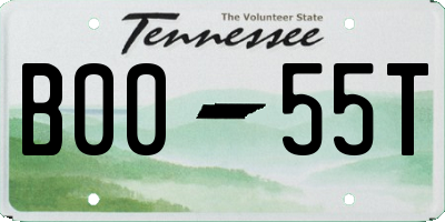 TN license plate B0055T
