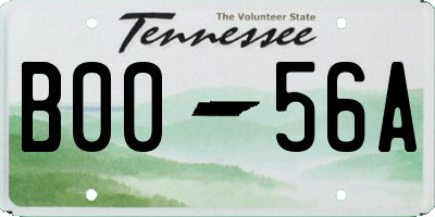 TN license plate B0056A