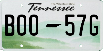 TN license plate B0057G