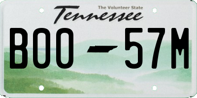 TN license plate B0057M
