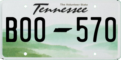 TN license plate B0057O