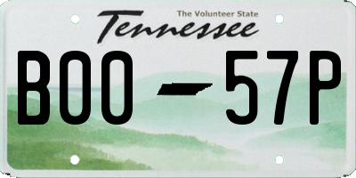 TN license plate B0057P
