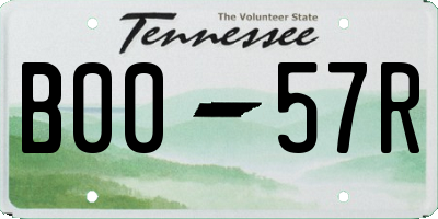 TN license plate B0057R
