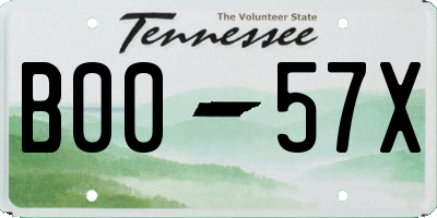 TN license plate B0057X