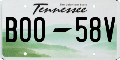 TN license plate B0058V