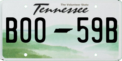 TN license plate B0059B