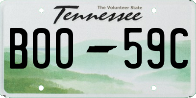 TN license plate B0059C