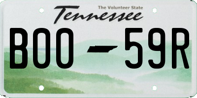 TN license plate B0059R