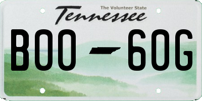 TN license plate B0060G