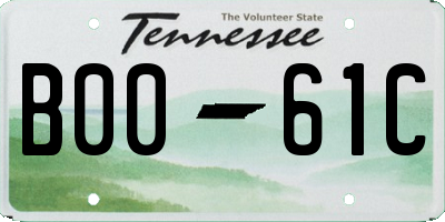 TN license plate B0061C