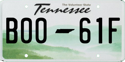 TN license plate B0061F