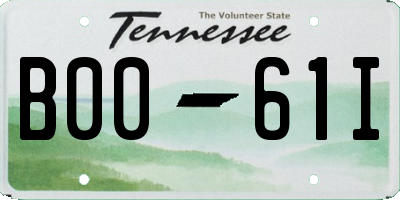 TN license plate B0061I