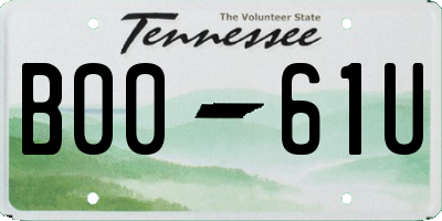 TN license plate B0061U
