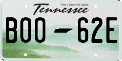 TN license plate B0062E