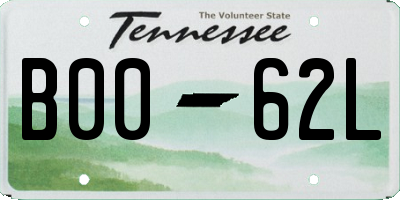 TN license plate B0062L