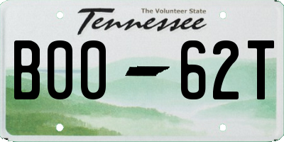 TN license plate B0062T