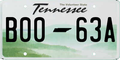 TN license plate B0063A