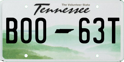 TN license plate B0063T