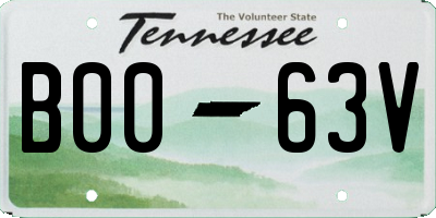 TN license plate B0063V