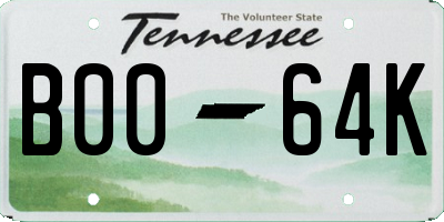 TN license plate B0064K