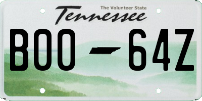 TN license plate B0064Z