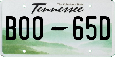 TN license plate B0065D