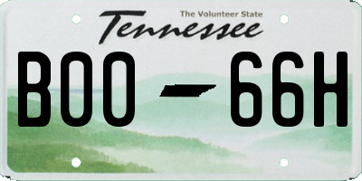 TN license plate B0066H