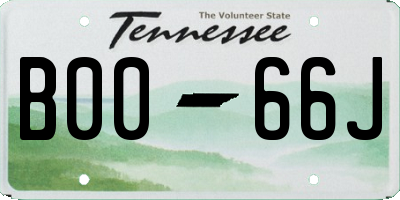 TN license plate B0066J