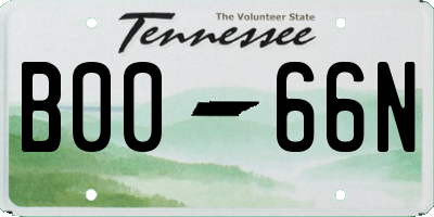TN license plate B0066N