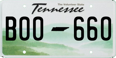 TN license plate B0066O