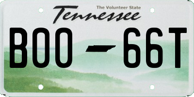 TN license plate B0066T