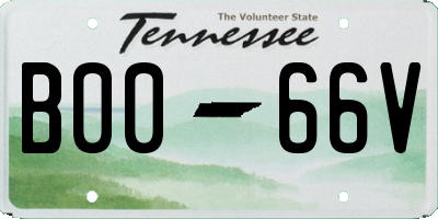 TN license plate B0066V